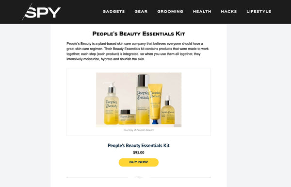 People’s Beauty Essentials Kit named “Best Beauty Gift” by SPY Magazine