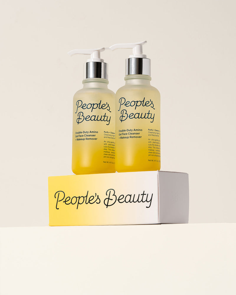 Step 1: Double-Duty Amino Gel Face Cleanser + Makeup Remover – People's  Beauty